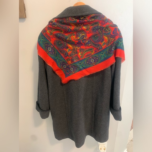 Vintage SEQUENCE Petite Gray Wool Blend Coat Jacket 6P Made in Romania - Picture 9 of 12